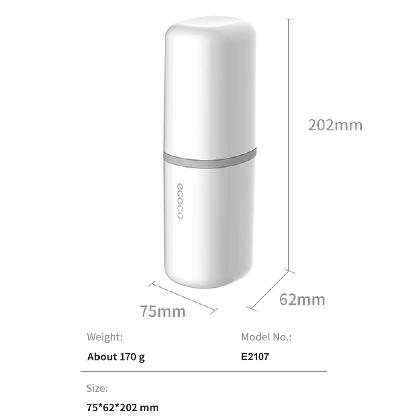 Přenosné pouzdro na zubní kartáčky a pastu