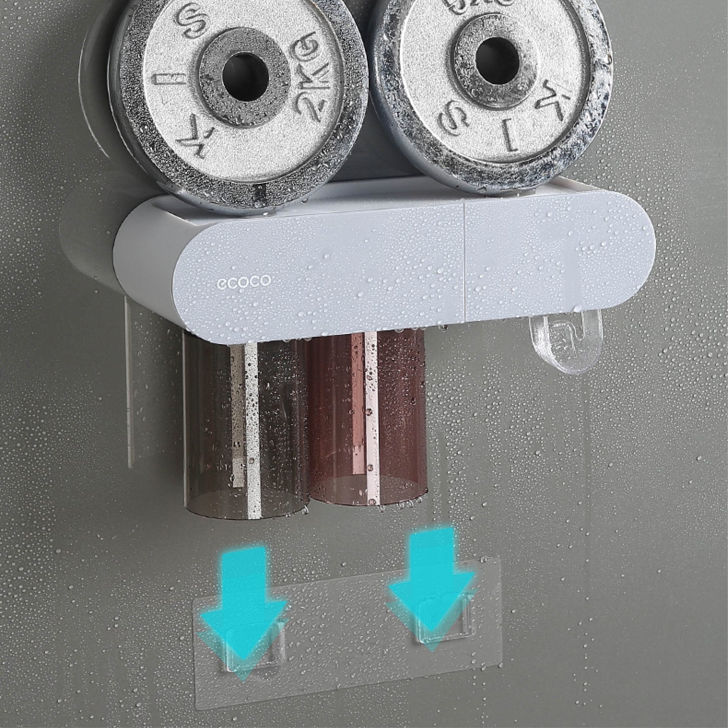 Magnetický nástěnný držák na zubní kartáčky