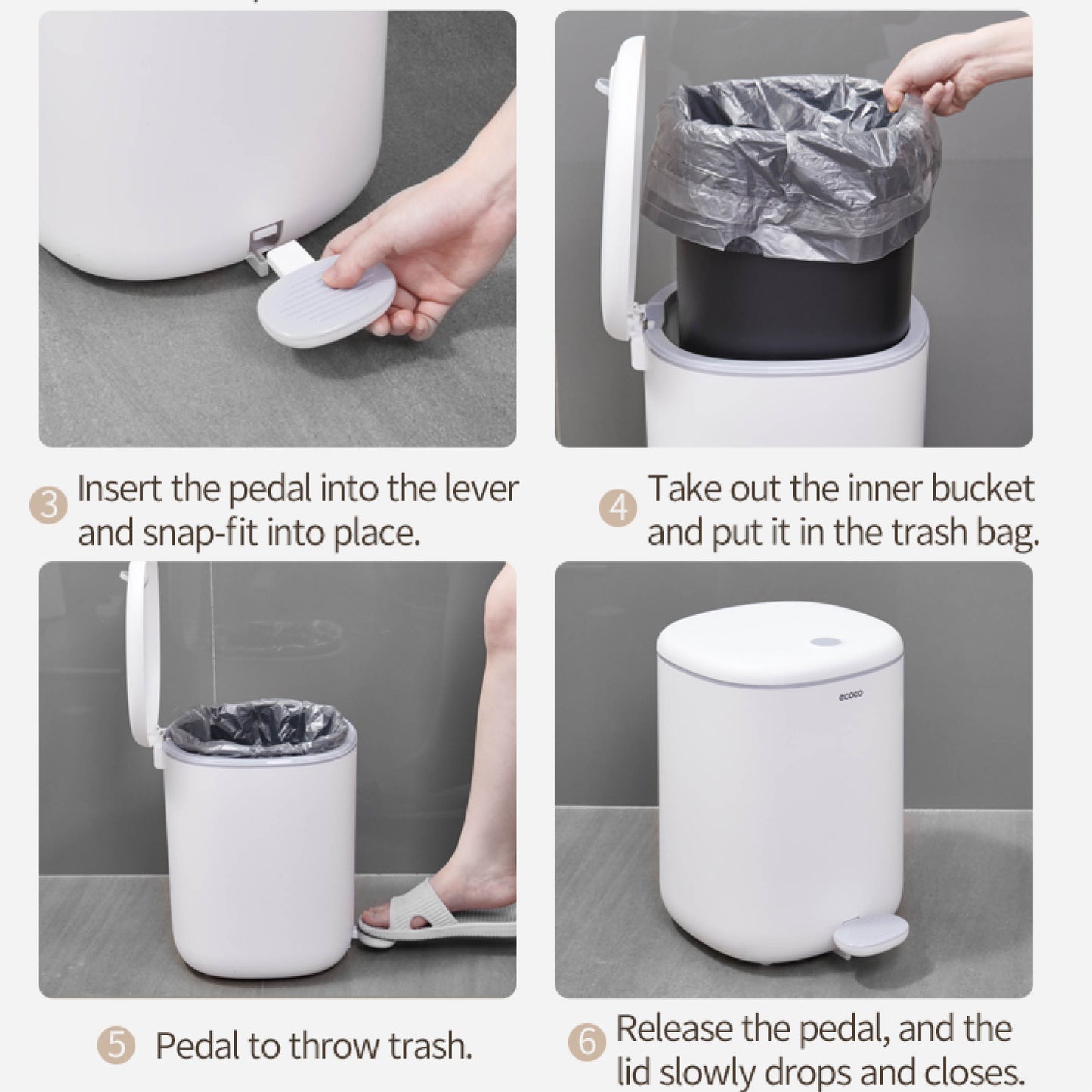 Odpadkový koš s pedálem – malý