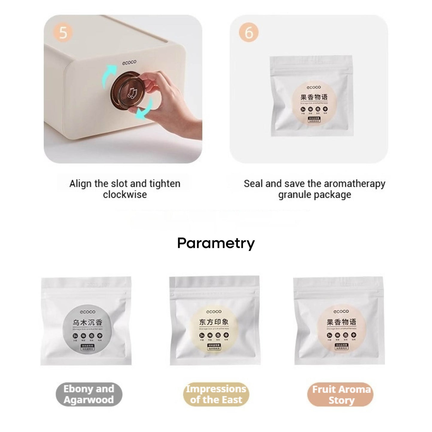 Vonné sáčky do úložných boxů (Eben & Agarové dřevo)