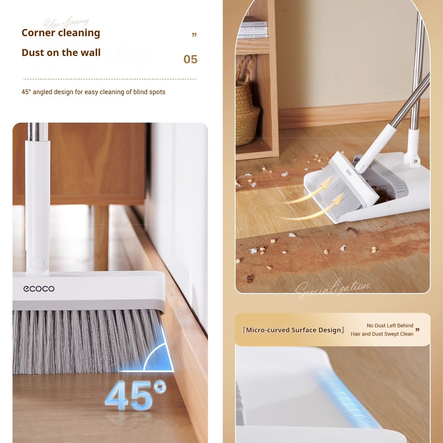 Vysoký smeták s lopatkou