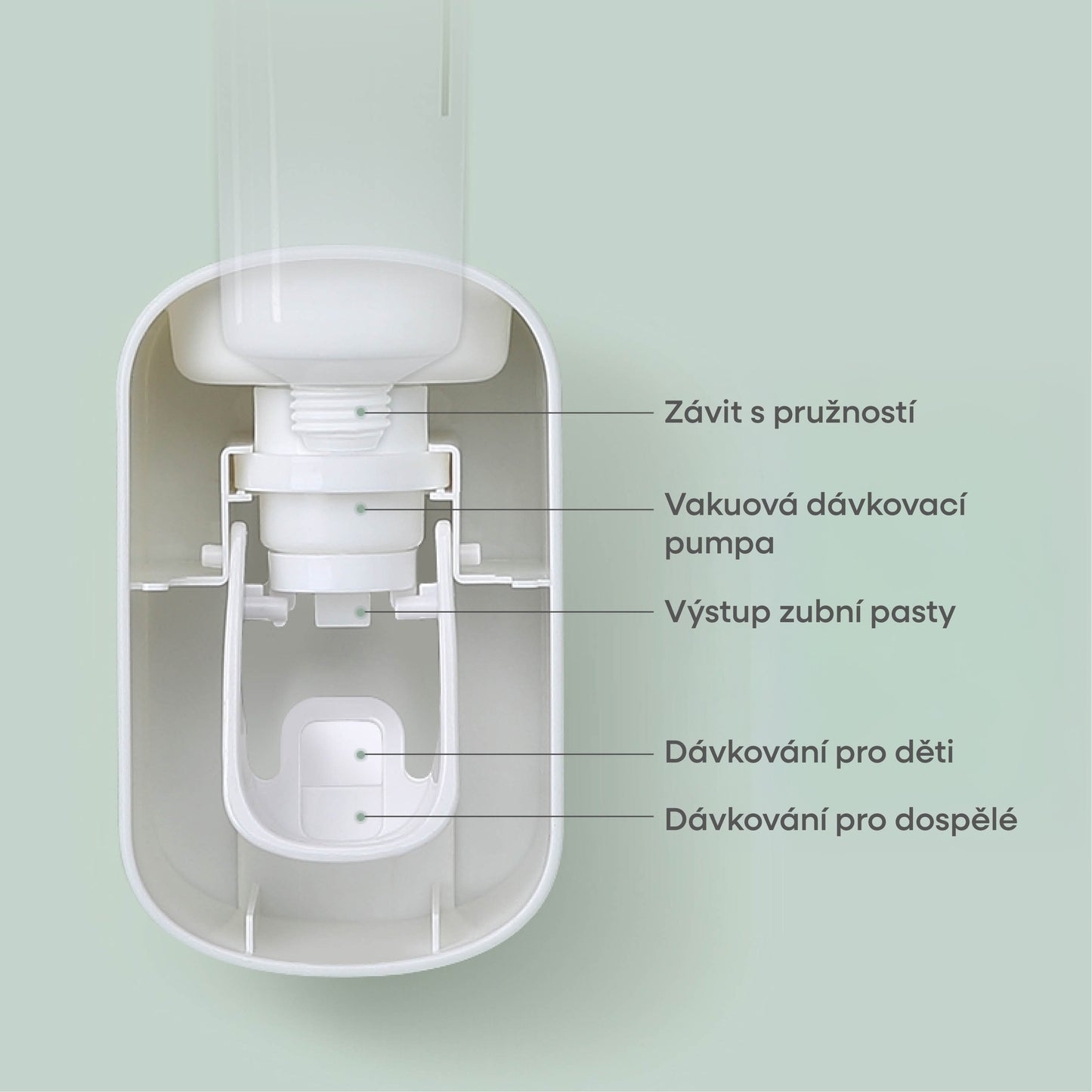 Automatický dávkovač zubní pasty