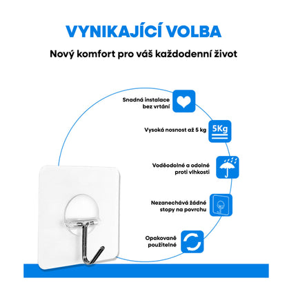 Výhodné balení: Háčky bez vrtání