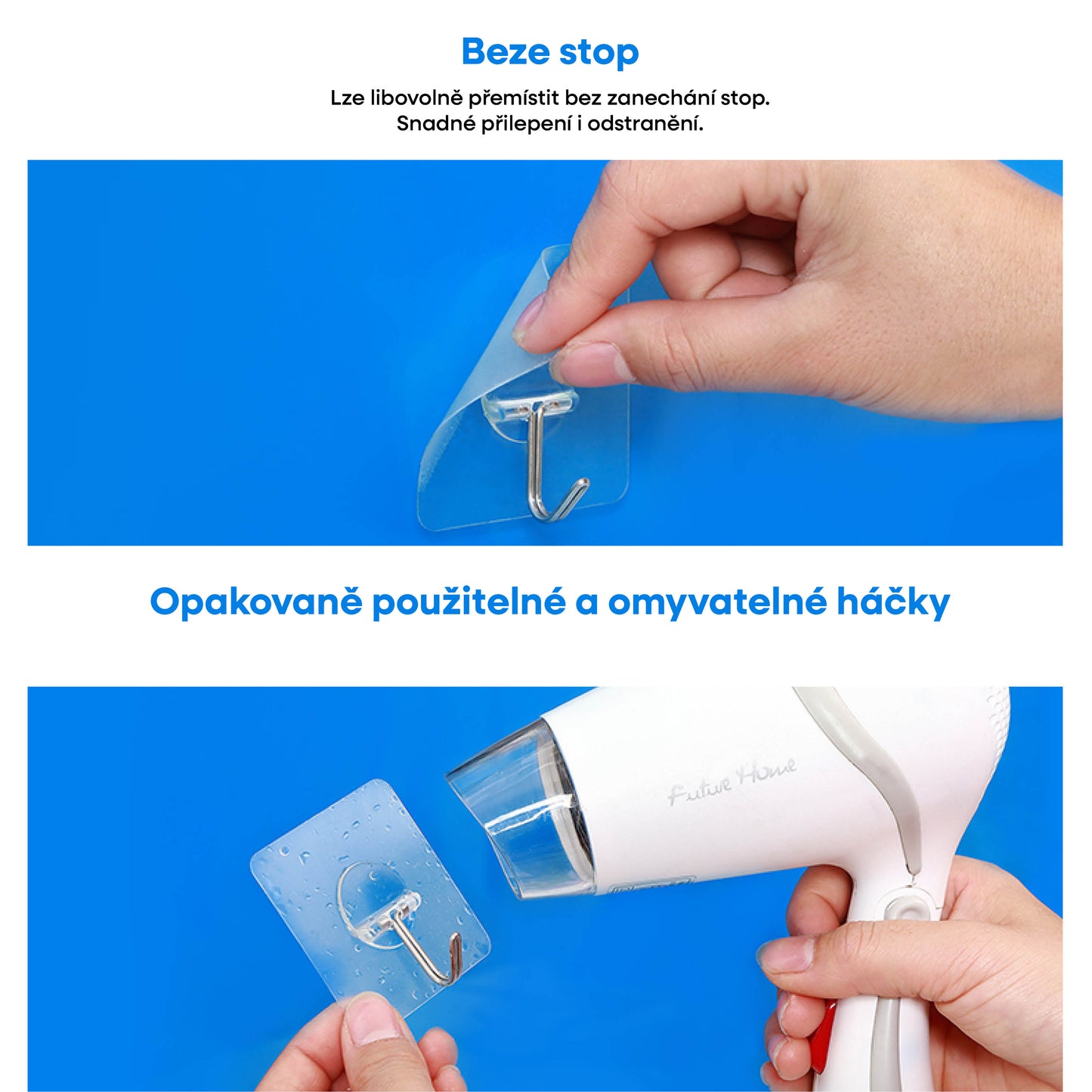 Výhodné balení: Háčky bez vrtání