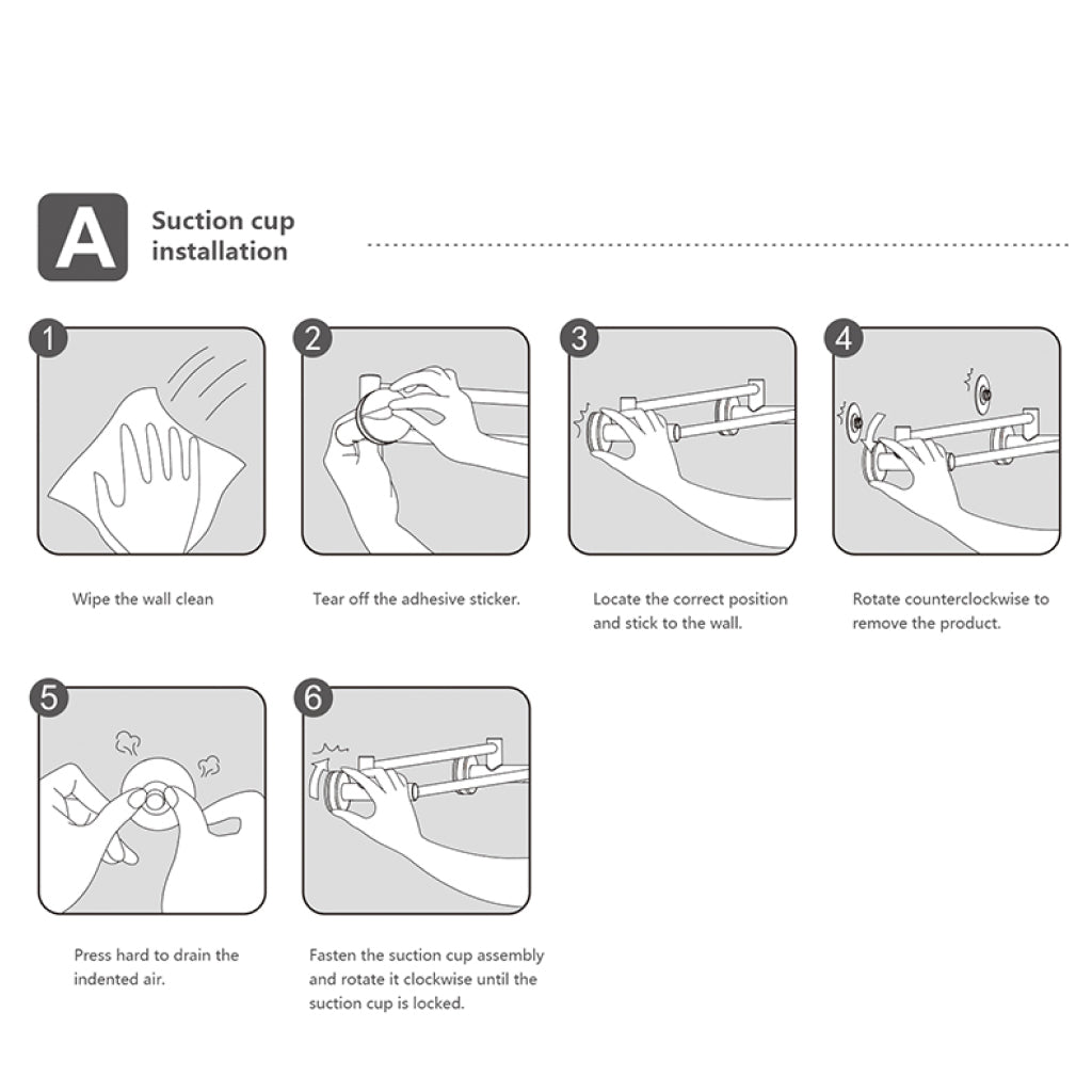 Dvouramenný držák na ručníky s přísavkou