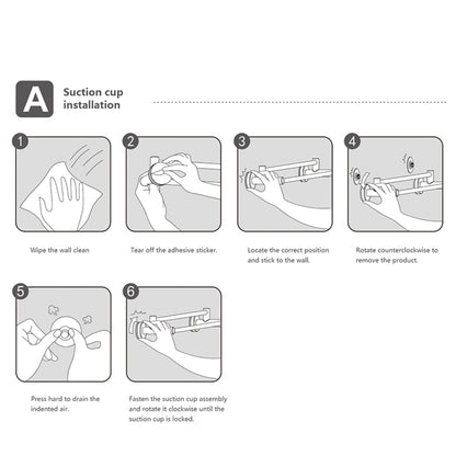 Dvouramenný držák na ručníky s přísavkou