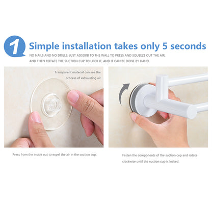 Dvouramenný držák na ručníky s přísavkou