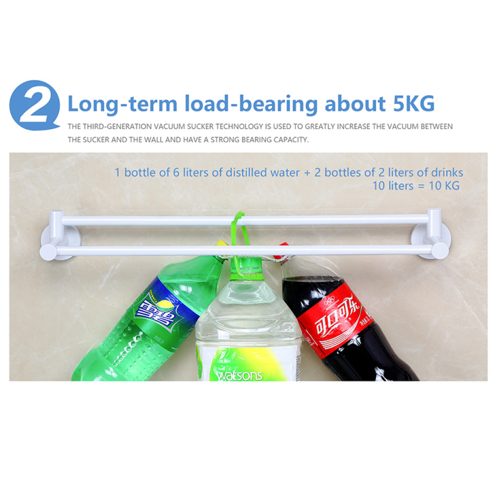 Dvouramenný držák na ručníky s přísavkou