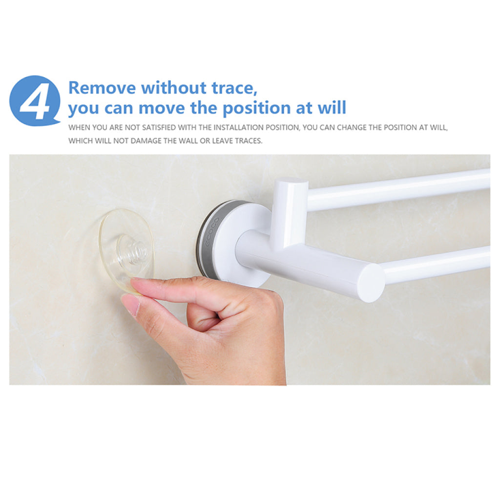 Dvouramenný držák na ručníky s přísavkou