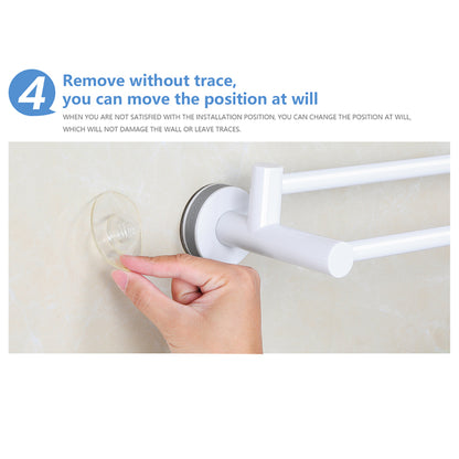 Dvouramenný držák na ručníky s přísavkou