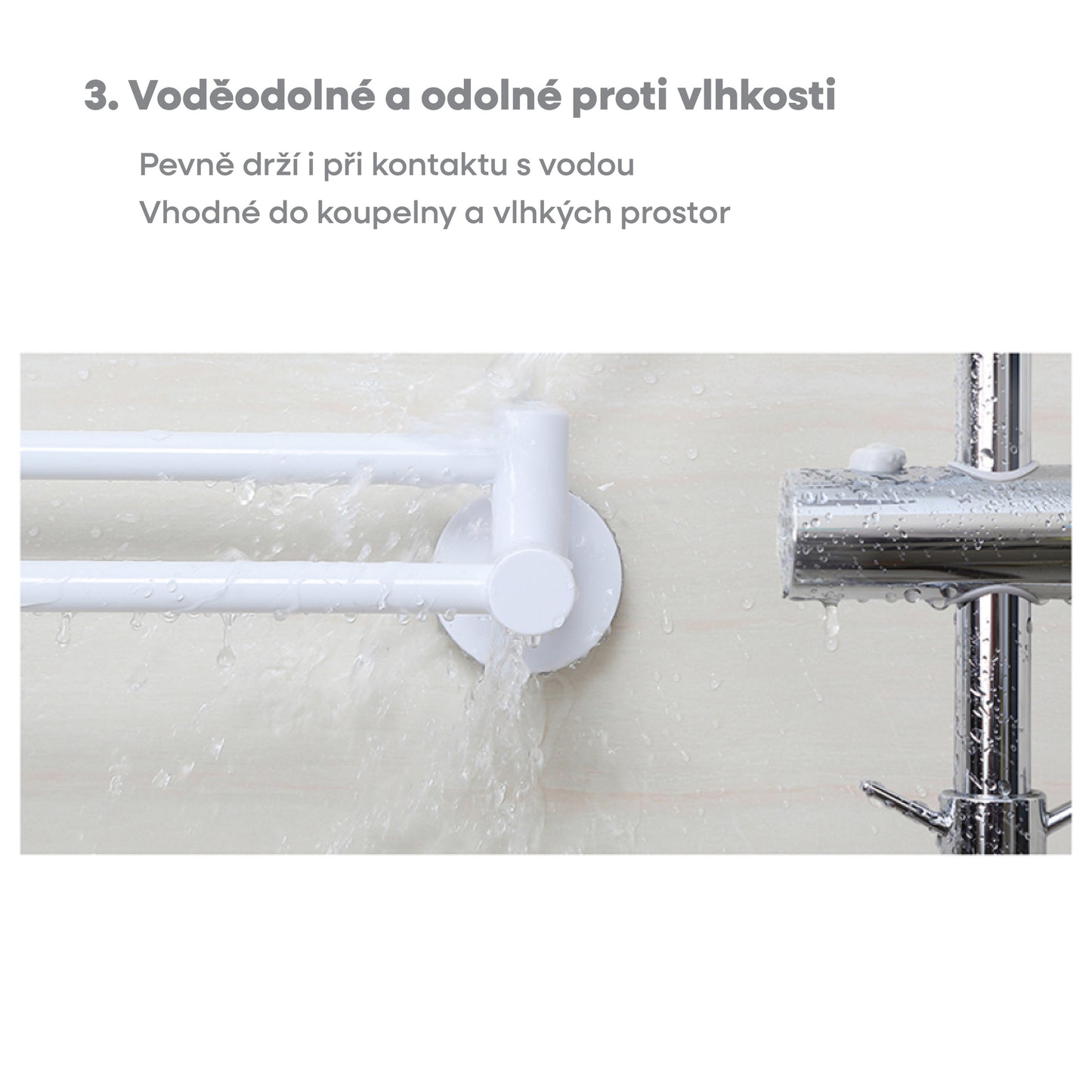 Dvouramenný držák na ručníky s přísavkou