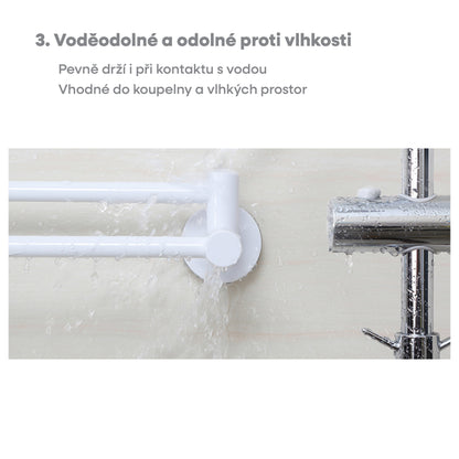 Dvouramenný držák na ručníky s přísavkou