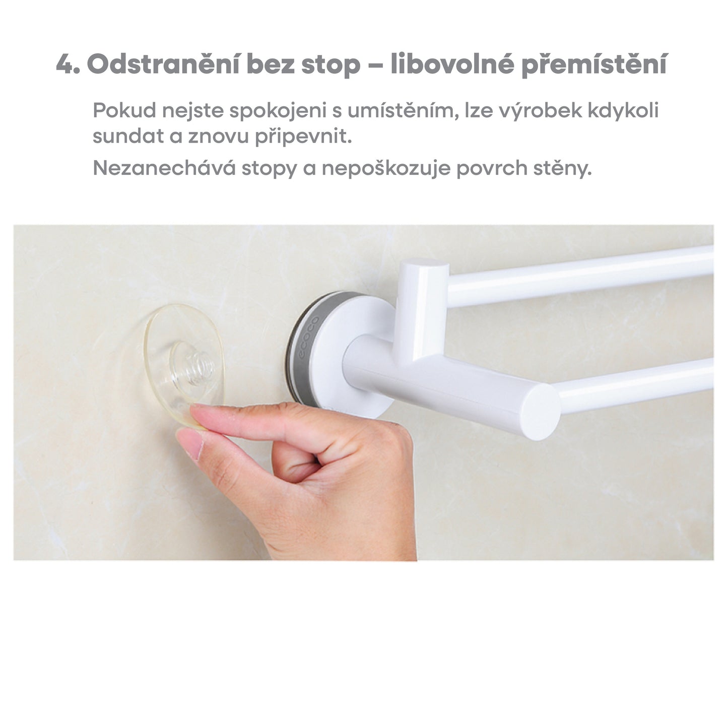 Dvouramenný držák na ručníky s přísavkou