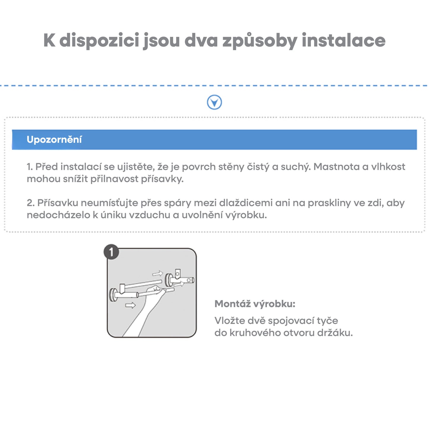 Dvouramenný držák na ručníky s přísavkou