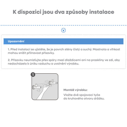 Dvouramenný držák na ručníky s přísavkou
