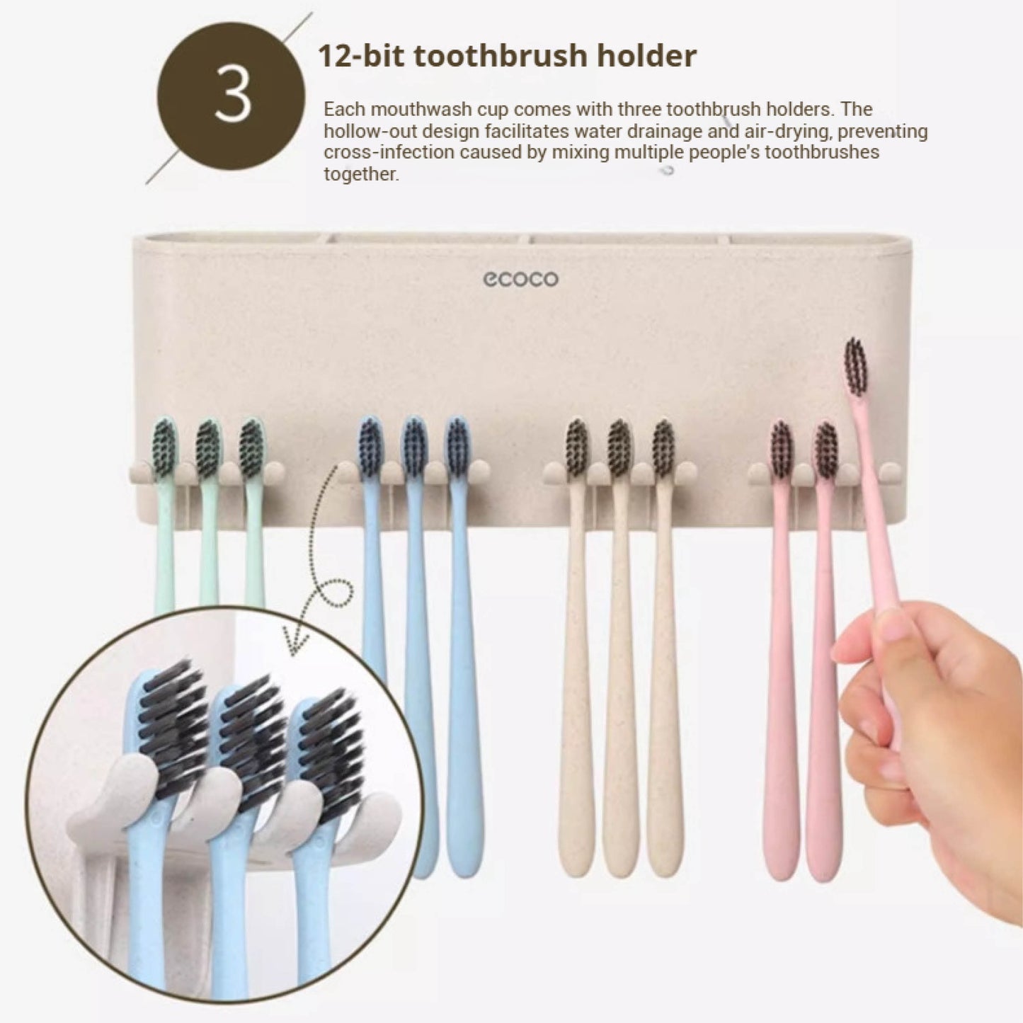 Držák na zubní kartáčky