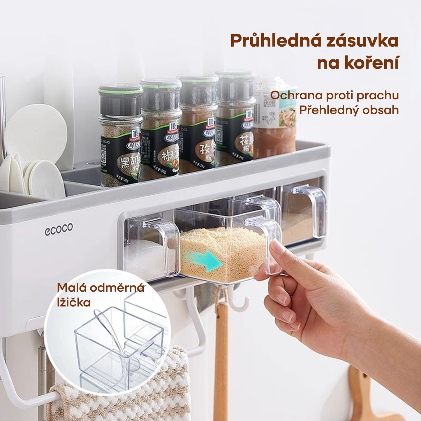 Multifunkční nástěnný držák do kuchyně