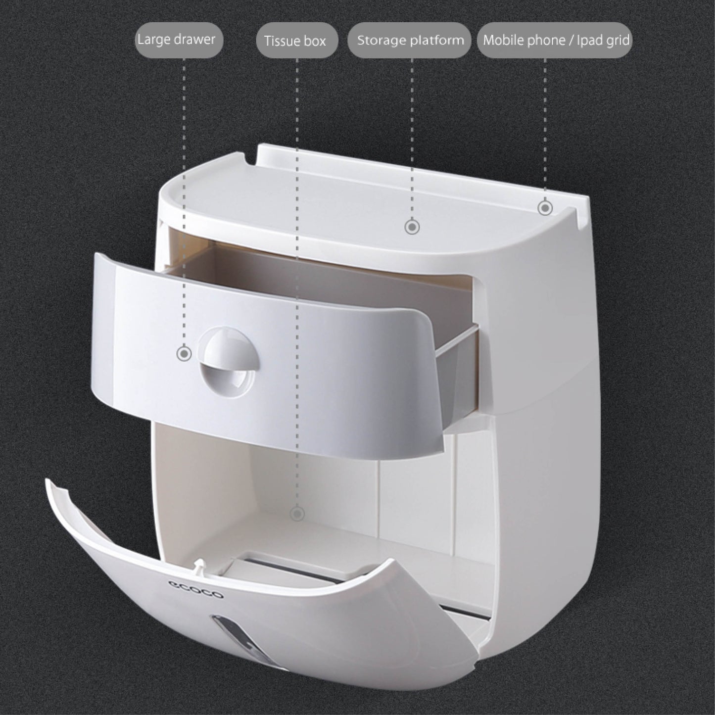 Dvoupatrový box na ubrousky