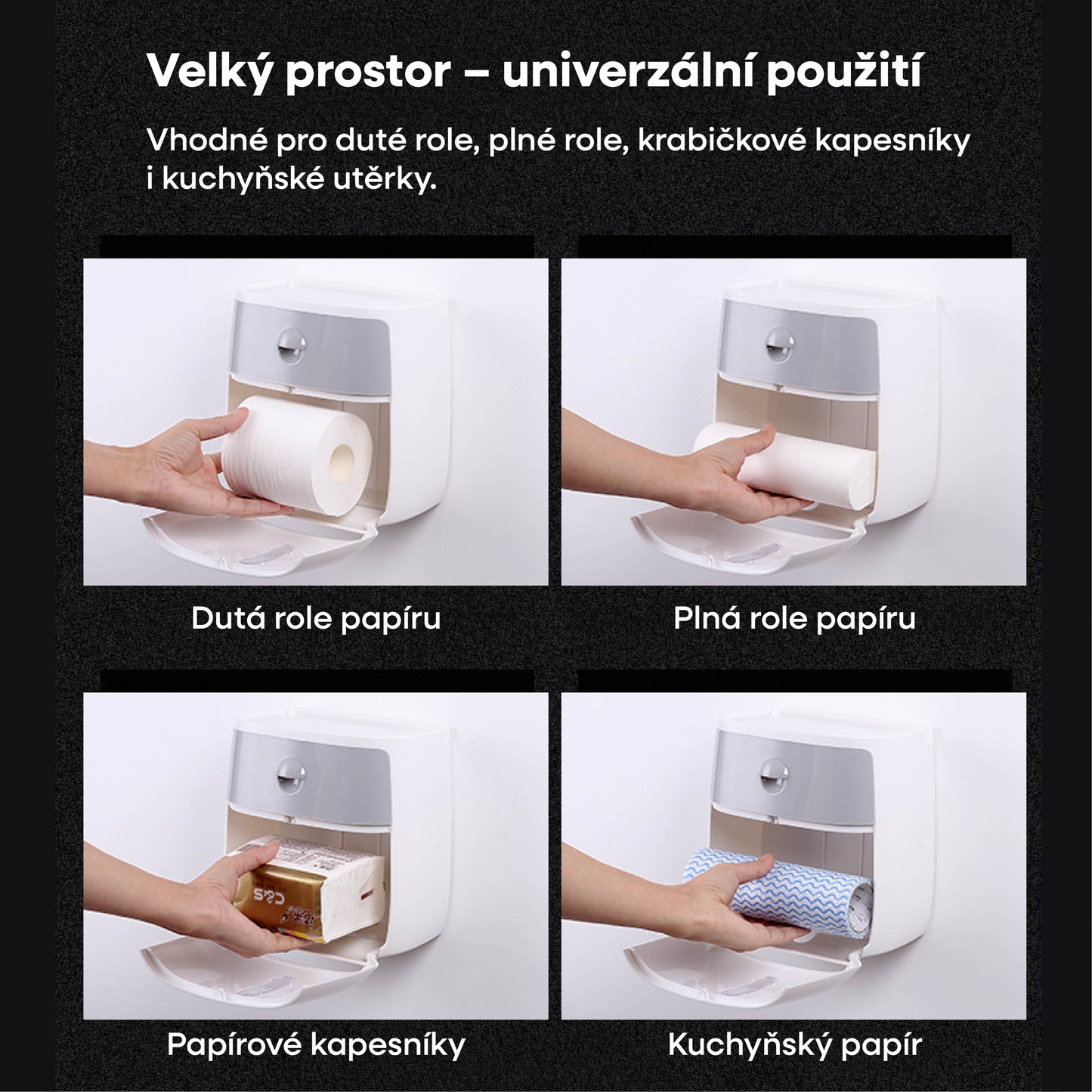 Dvoupatrový box na ubrousky