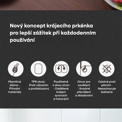 Prkénko na krájení z pšeničné slámy