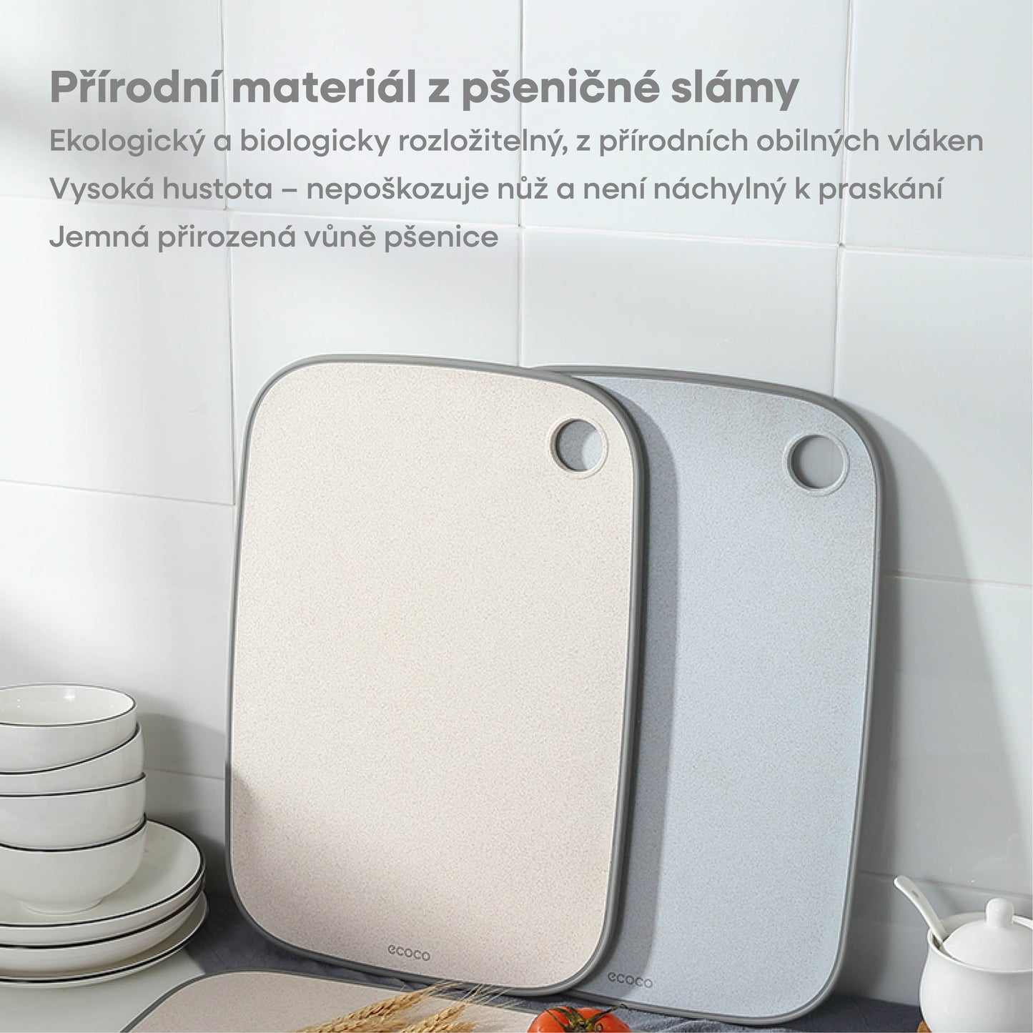 Prkénko na krájení z pšeničné slámy
