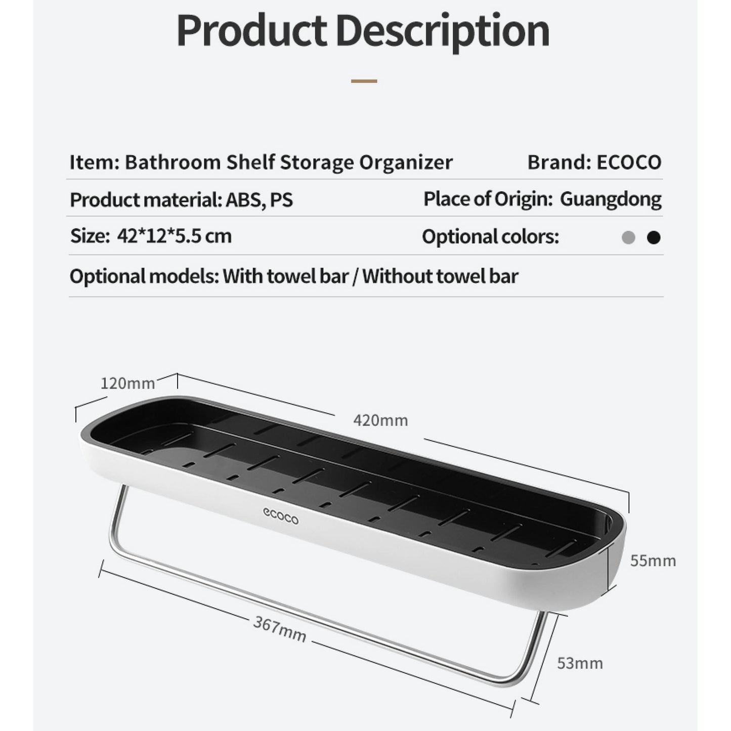 Organizér do koupelny (celá sada)