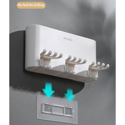 Nástěnný držák se skleničkou na zubní kartáčky (2ks)