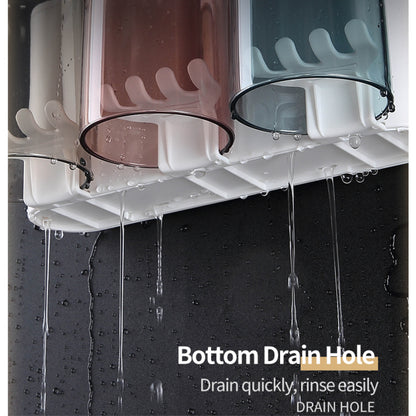 Nástěnný držák se skleničkou na zubní kartáčky (2ks)