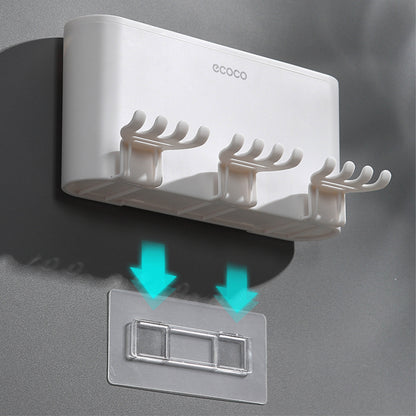 Nástěnný držák se skleničkou na zubní kartáčky (3ks)