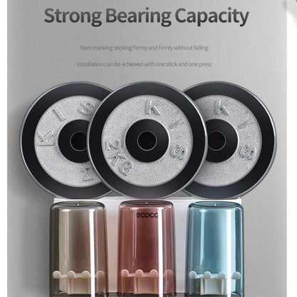 Nástěnný držák se skleničkou na zubní kartáčky (3ks)