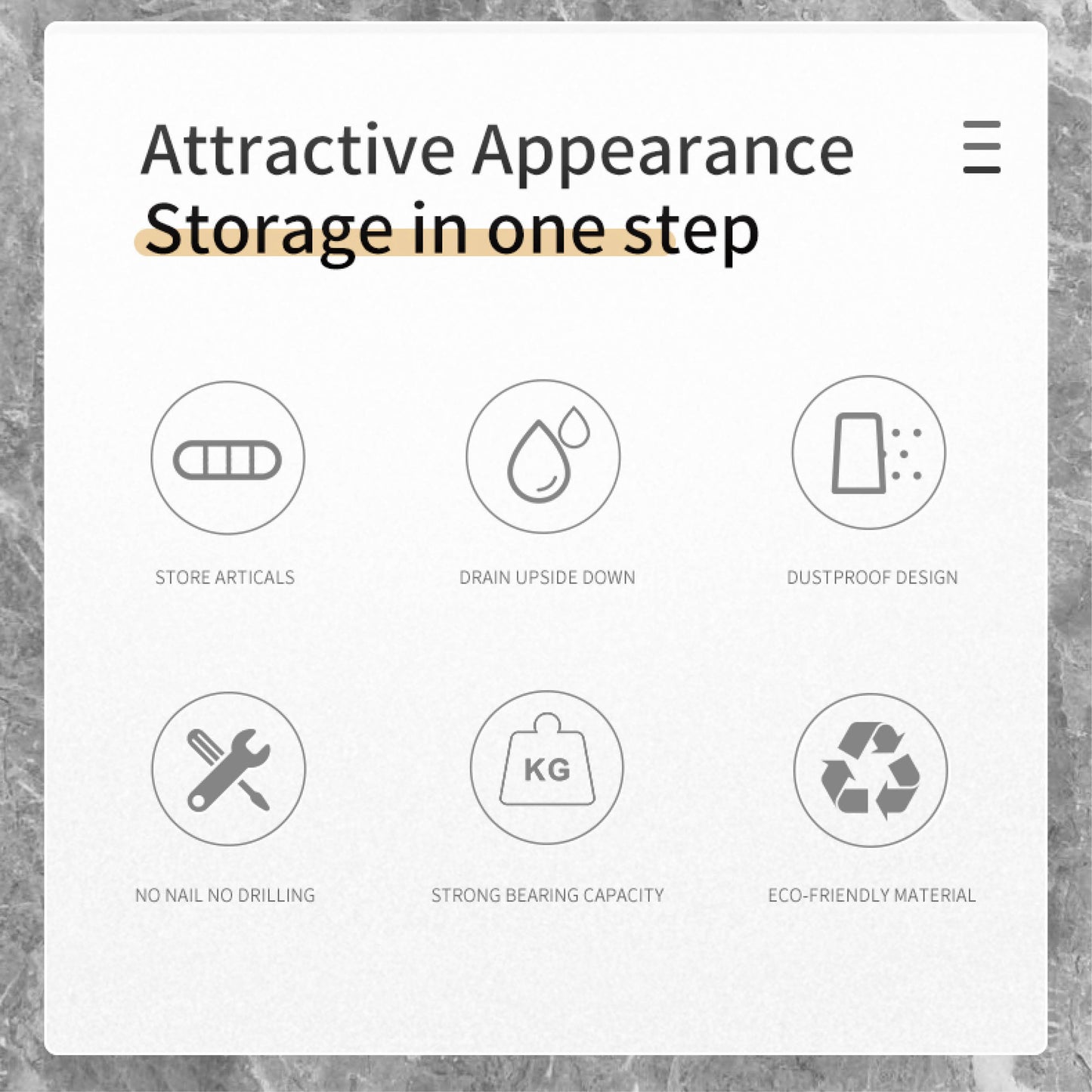 Nástěnný držák se skleničkou na zubní kartáčky (3ks)