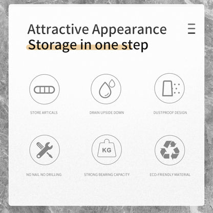 Nástěnný držák se skleničkou na zubní kartáčky (3ks)