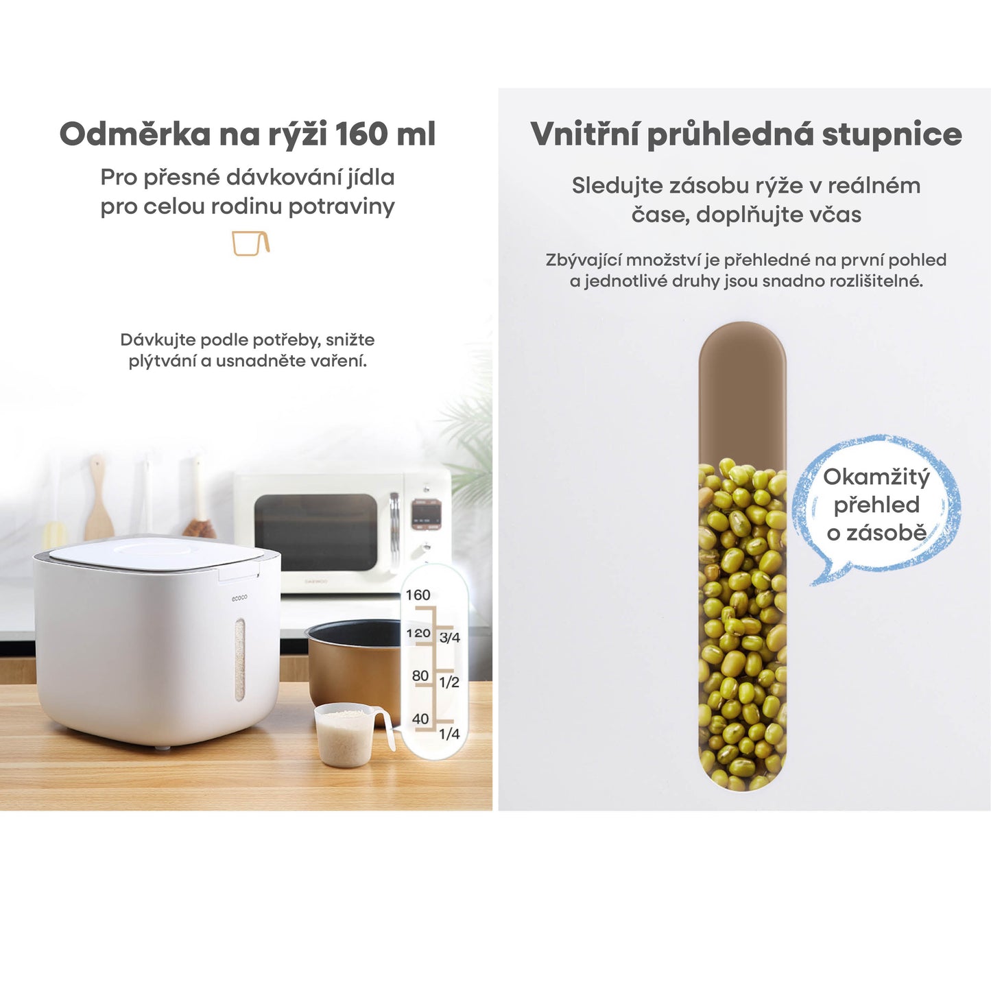 Zásobník na rýži s automatickým otevíráním (malý)