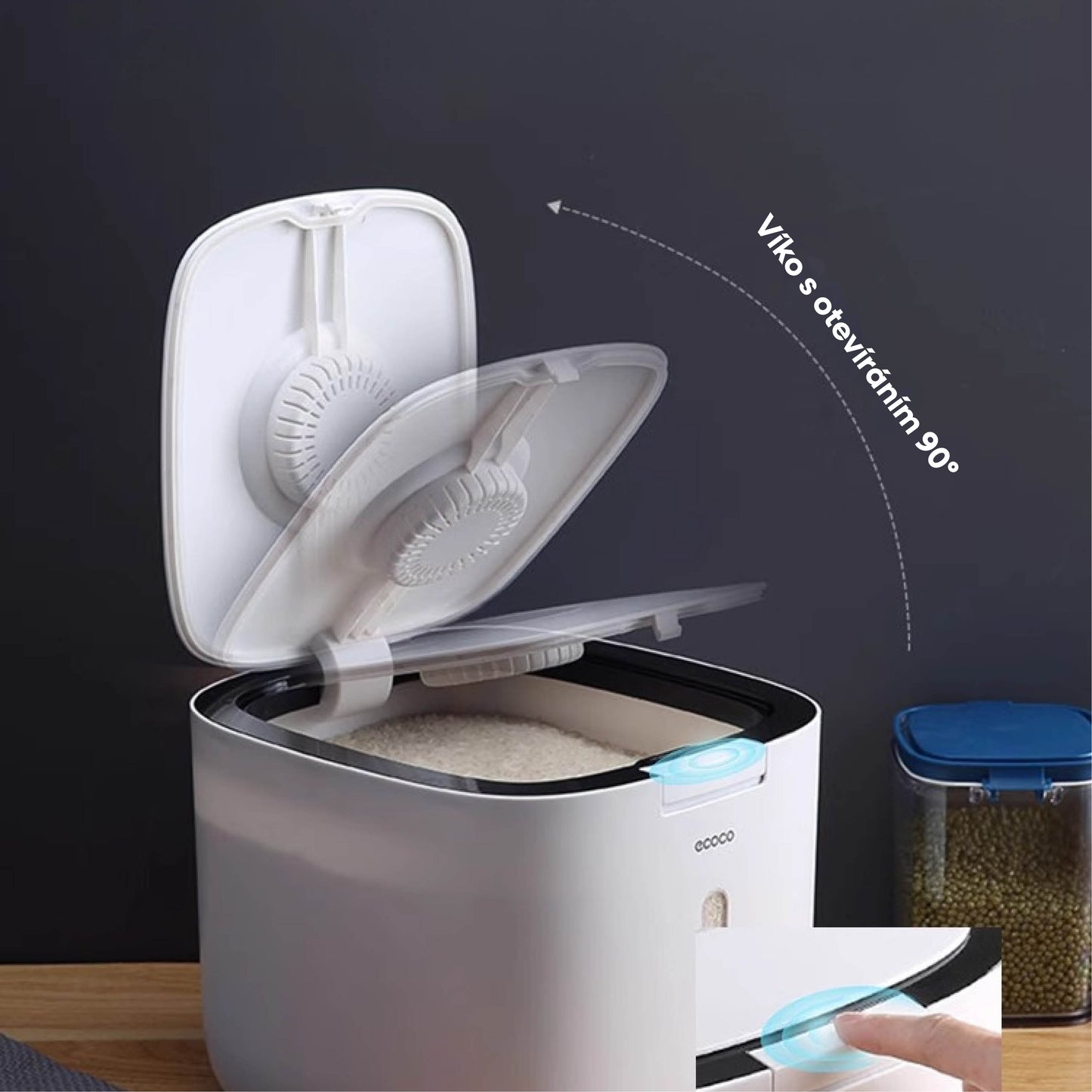Zásobník na rýži s automatickým otevíráním (malý)