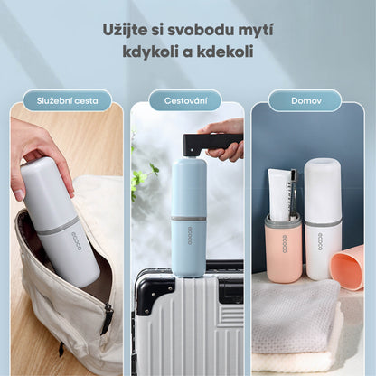 Přenosné pouzdro na zubní kartáčky a pastu