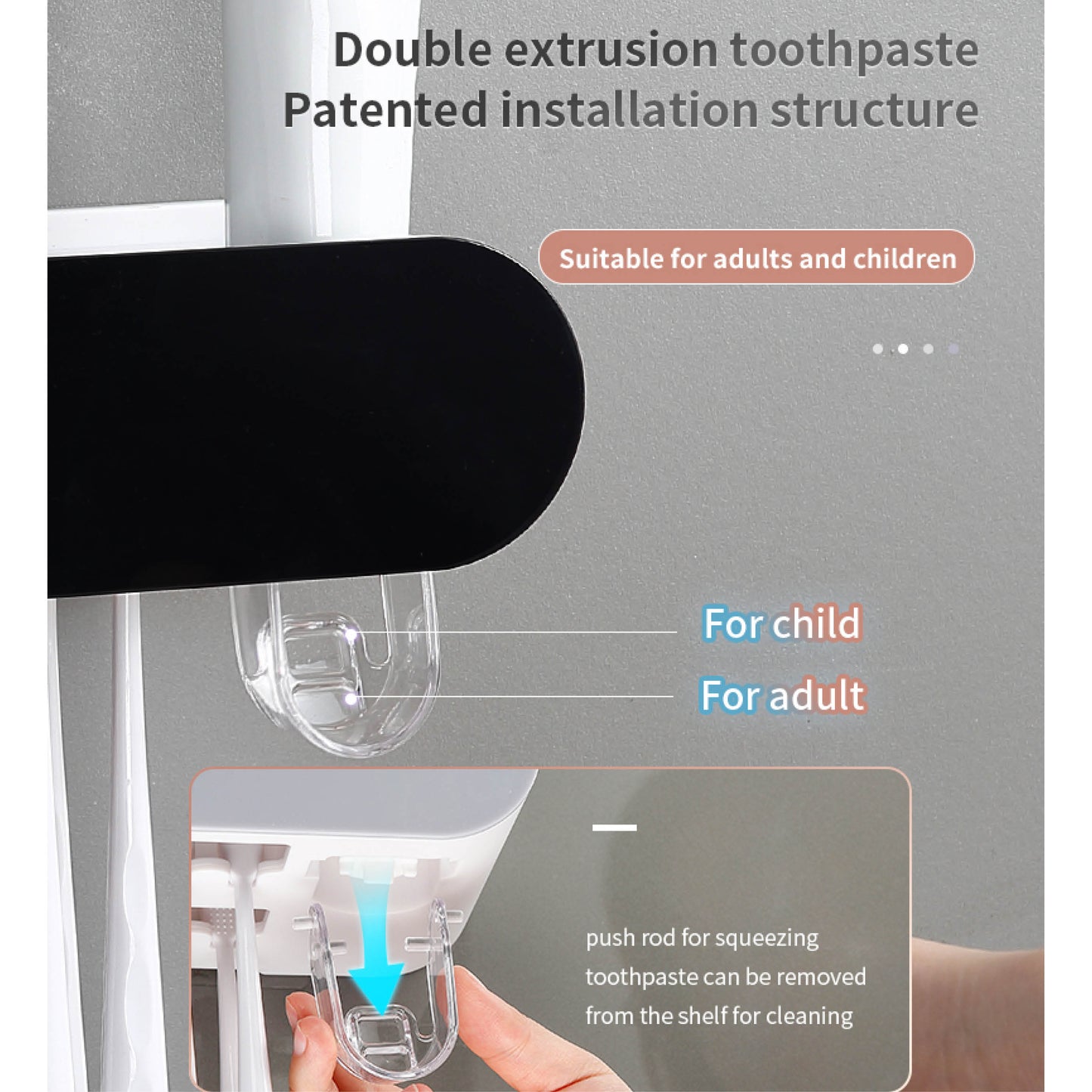 Magnetický nástěnný držák na zubní kartáčky