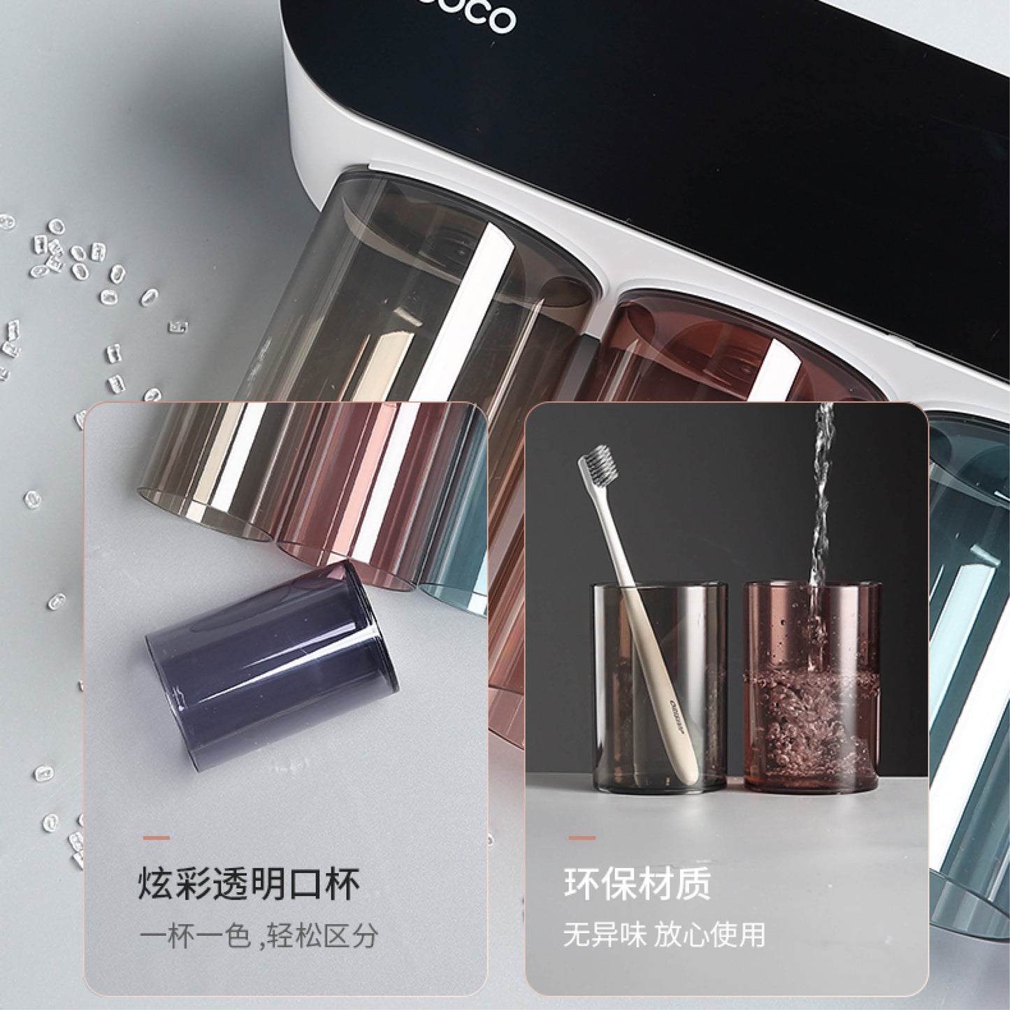 Magnetický nástěnný držák na zubní kartáčky