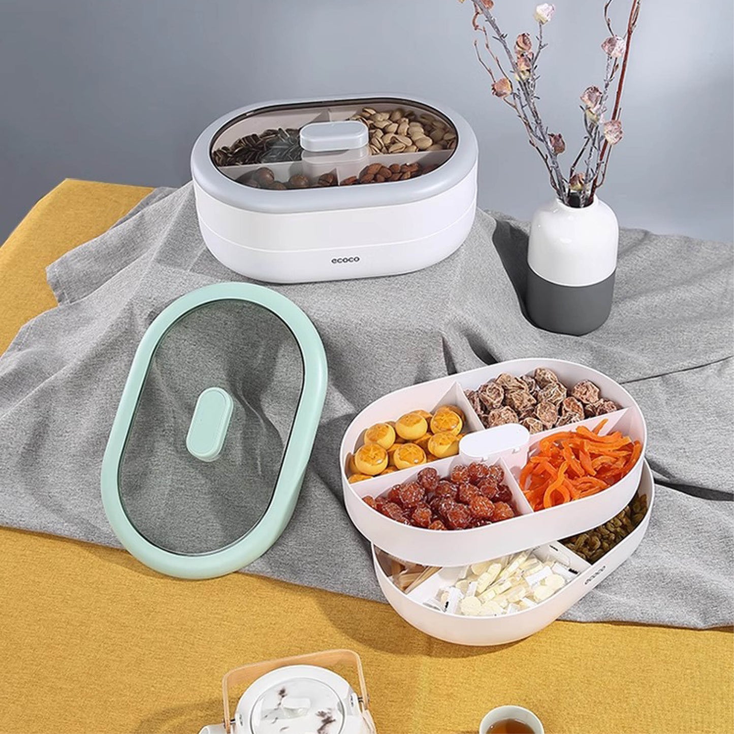 Krabička na potraviny s oddělovacím tácem (dvouvrstvý)