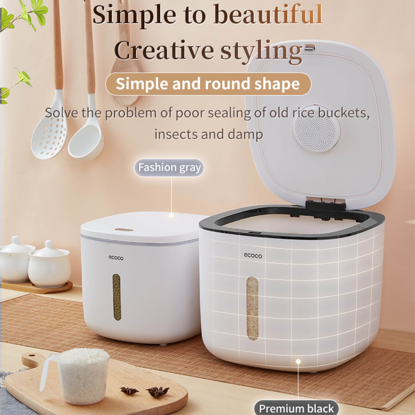 Zásobník na rýži s automatickým otevíráním (velký)