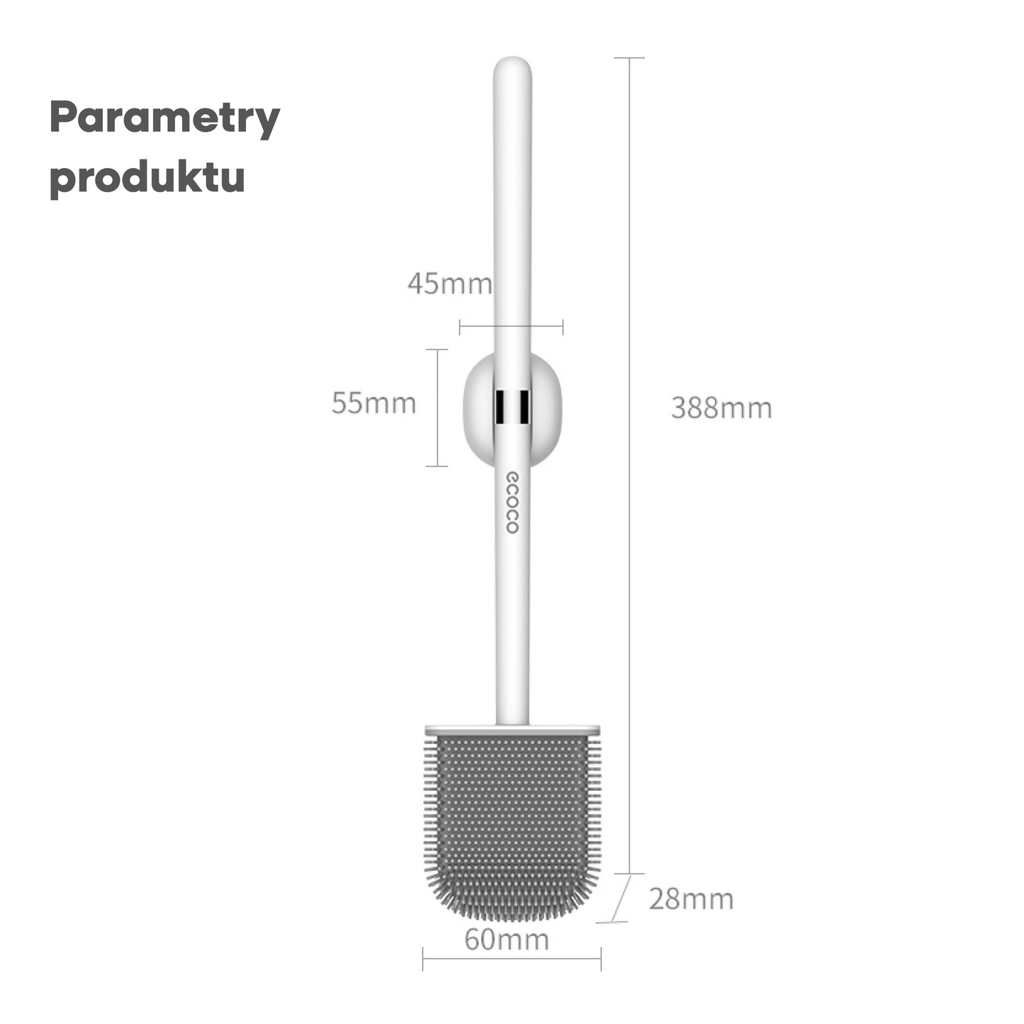 Nástěnný WC kartáč