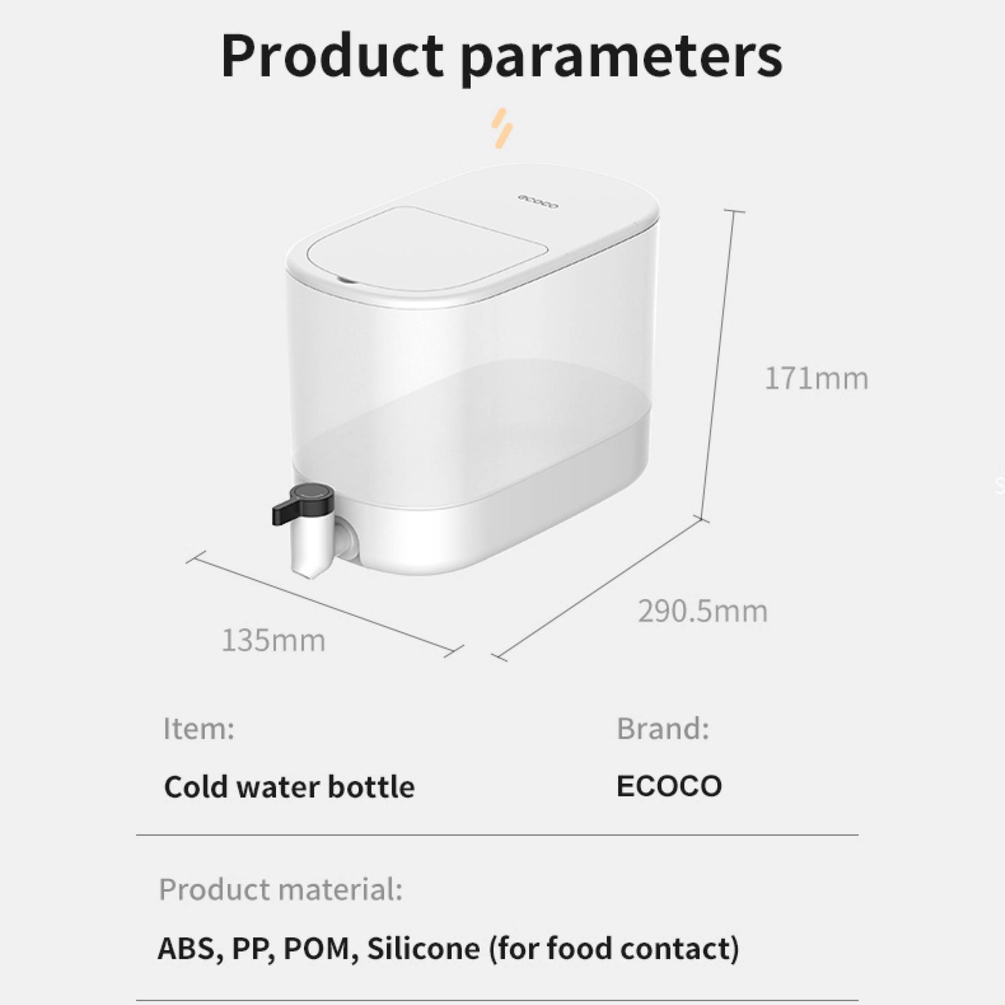 Nádoba s kohoutkem do lednice