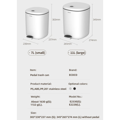 Odpadkový koš s pedálem – malý