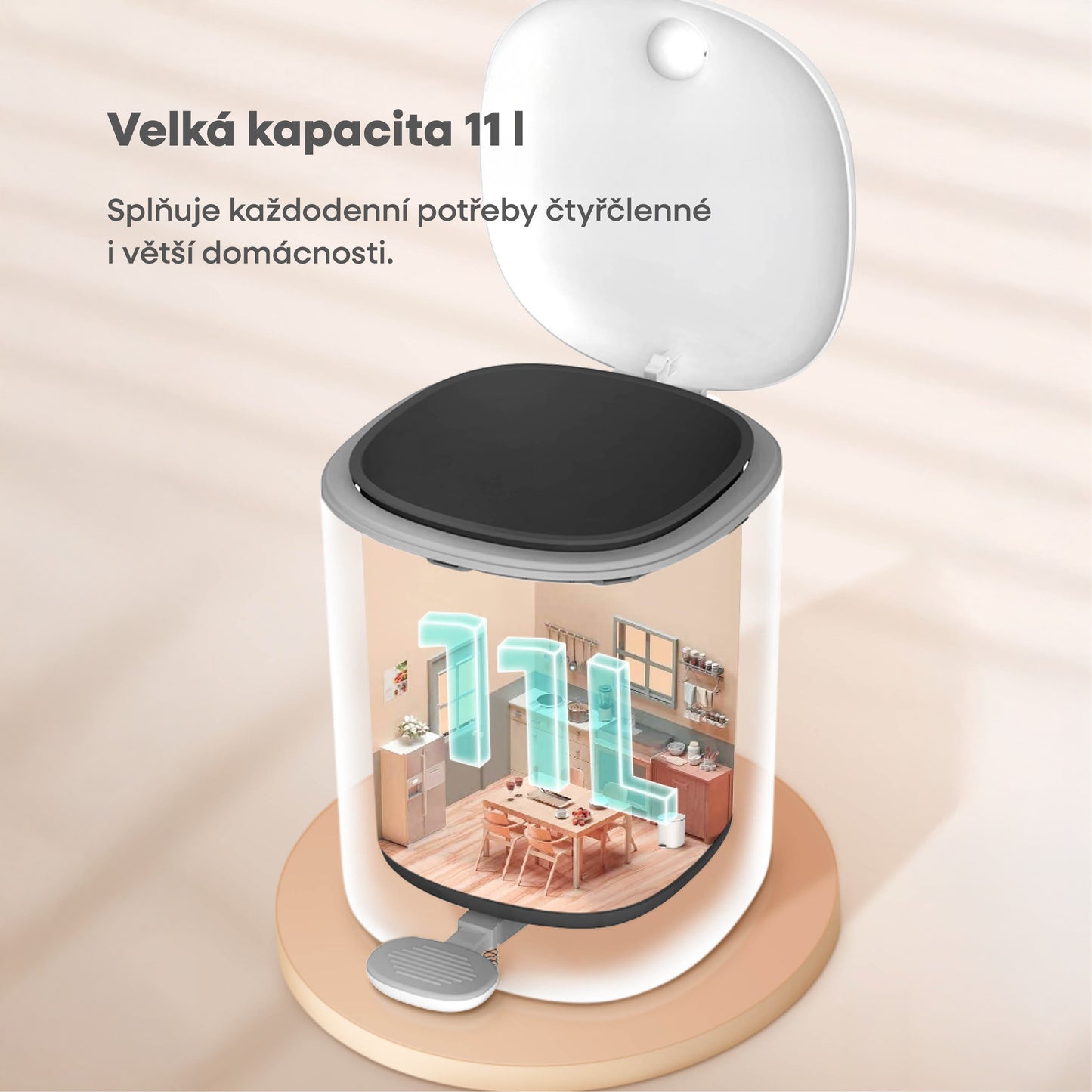 Odpadkový koš s pedálem – malý