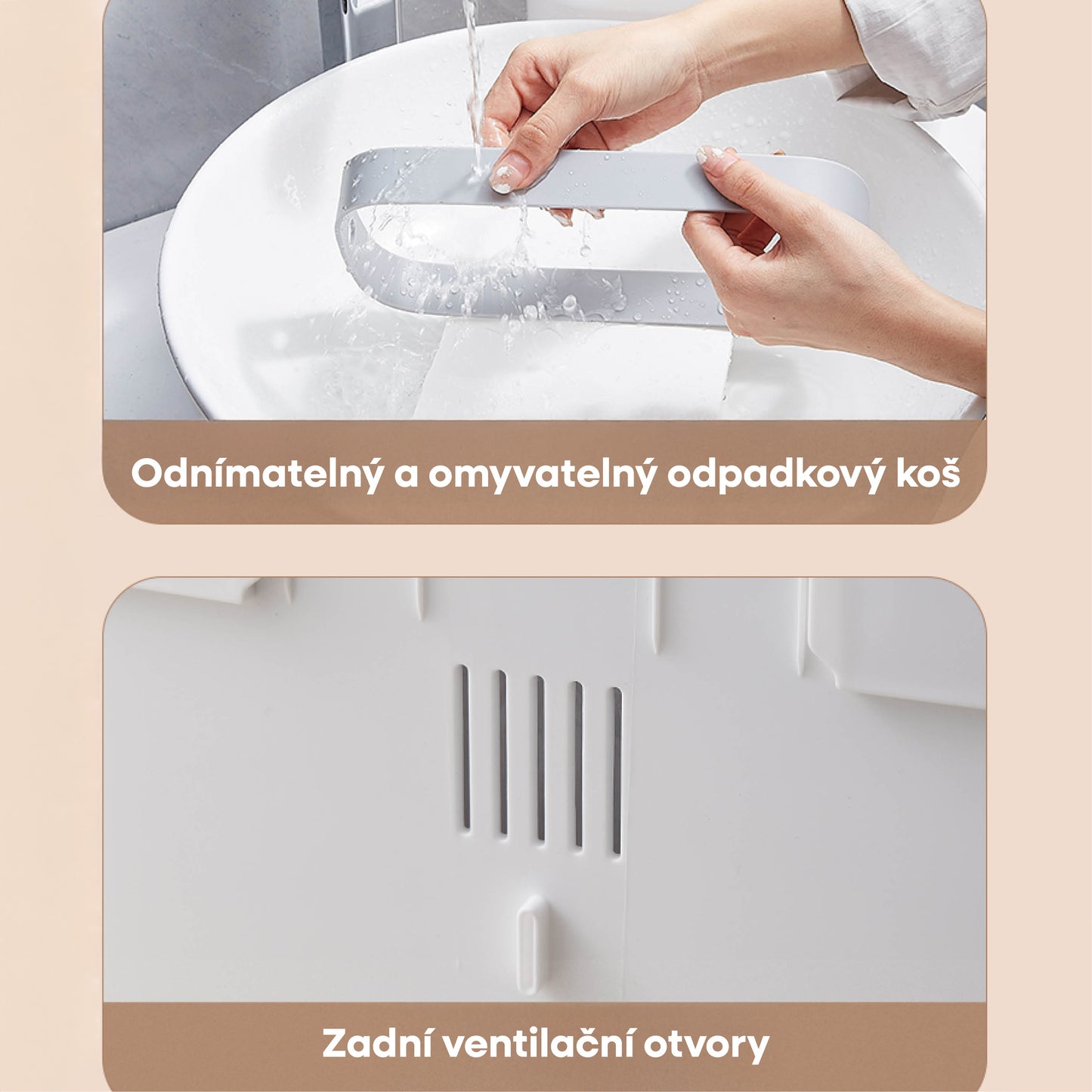 Závěsný koš na odpadky