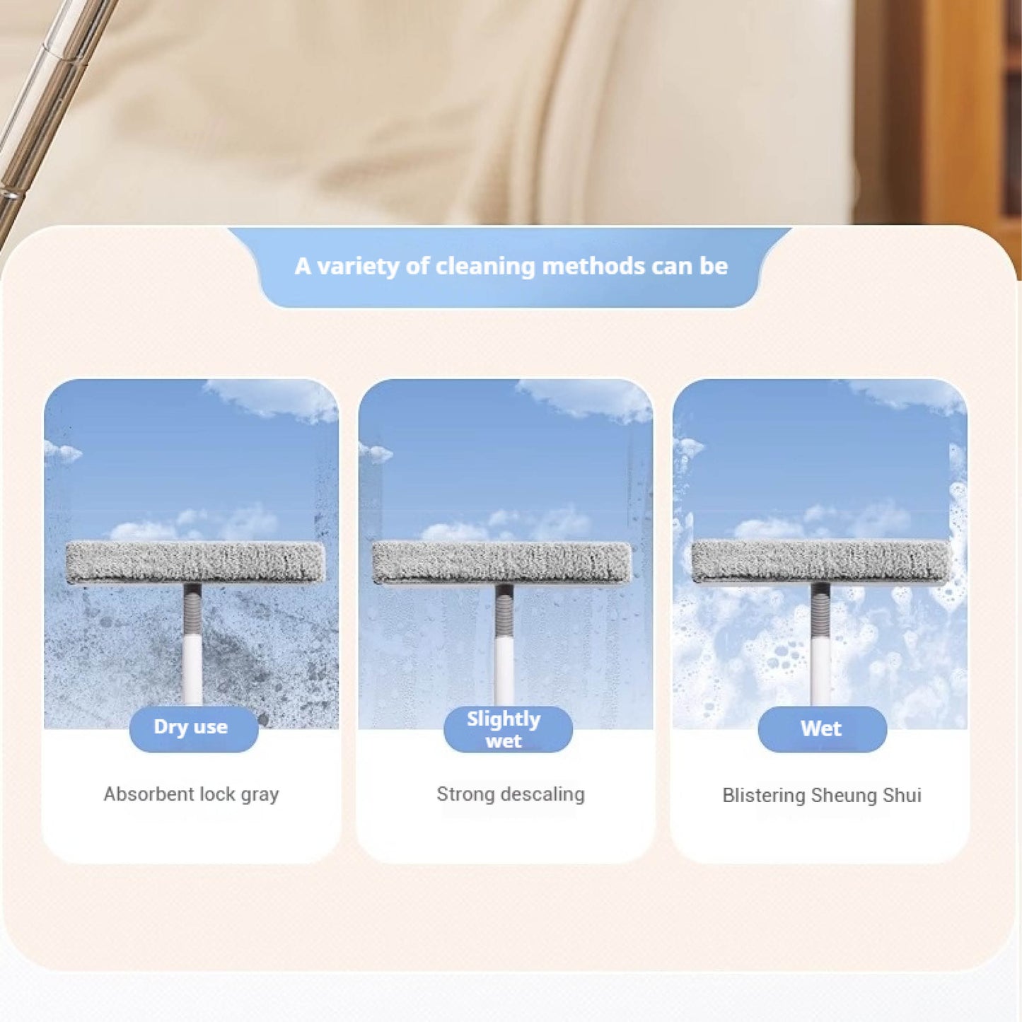 Teleskopická okenní stěrka