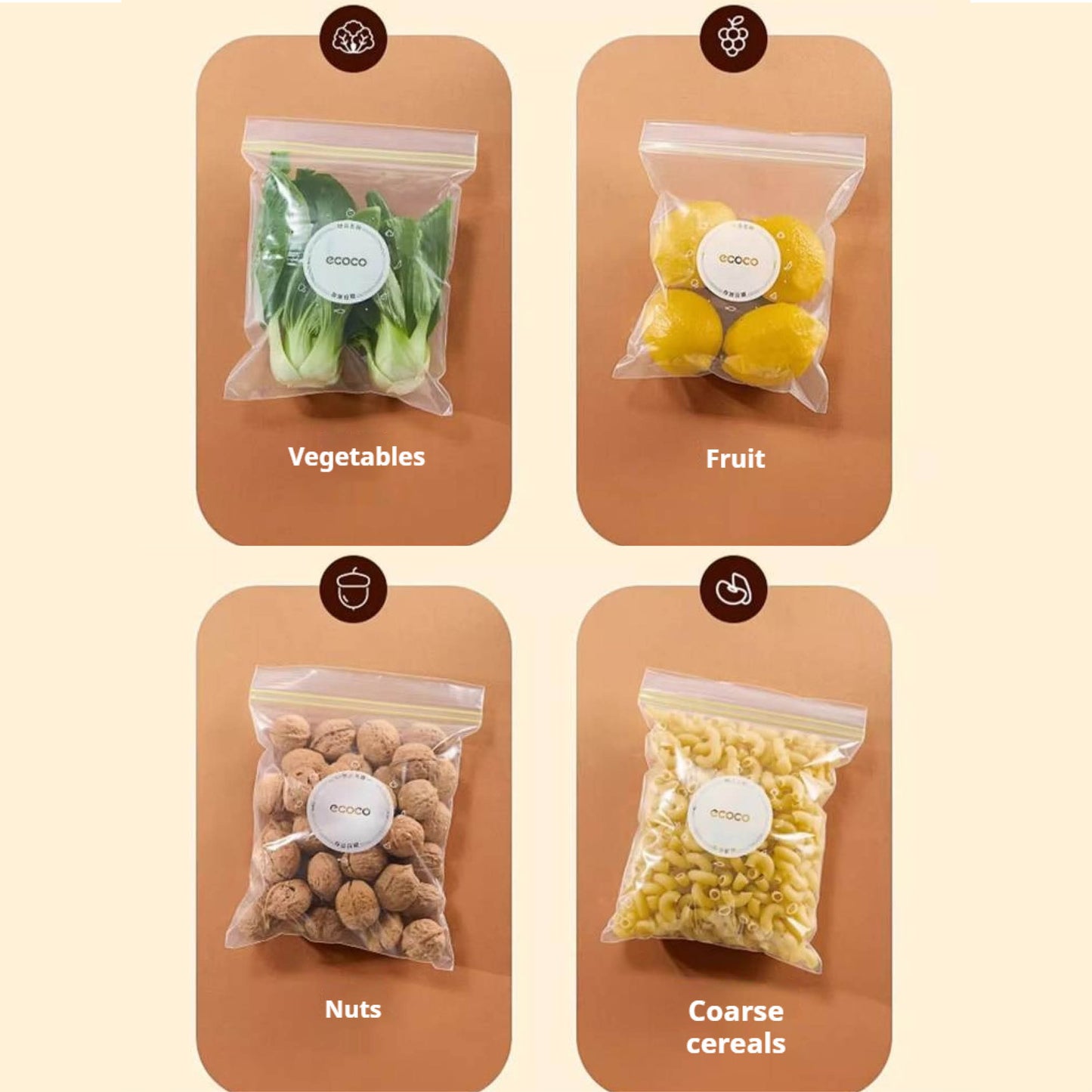 Sáčky na potraviny na se zipem