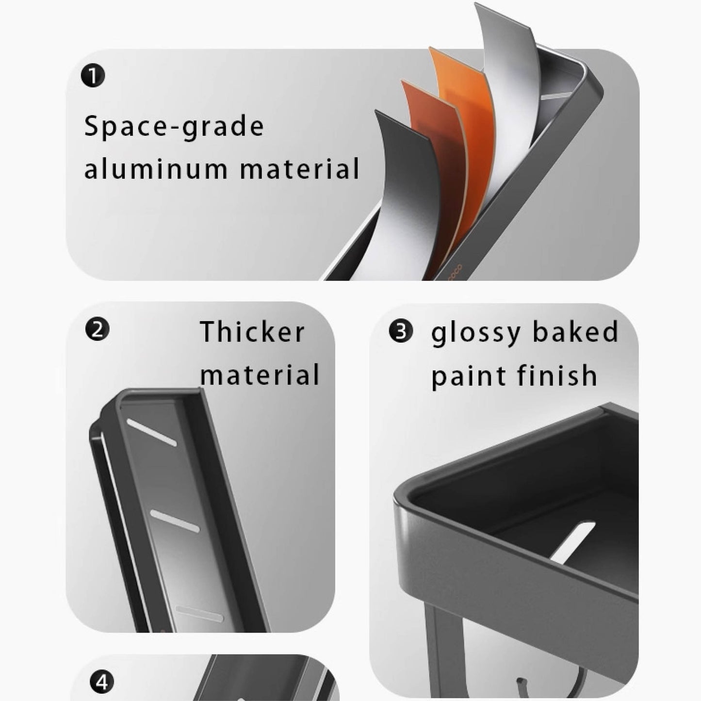 Odnímatelná nástěnná polička (40 cm)