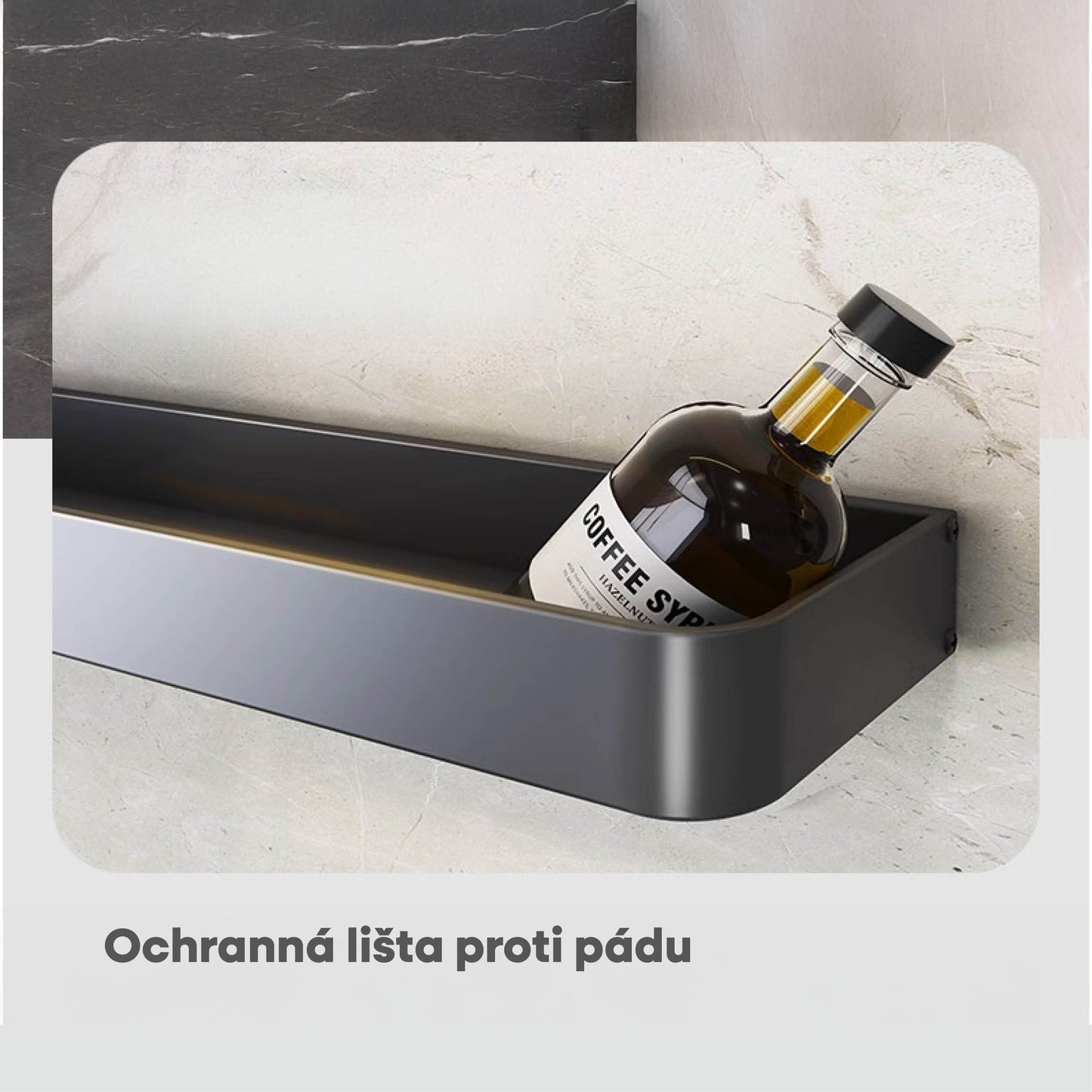 Odnímatelná nástěnná polička (60 cm)