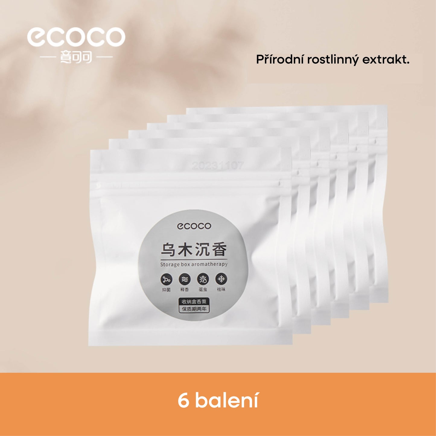 Vonné sáčky do úložných boxů (Eben & Agarové dřevo)