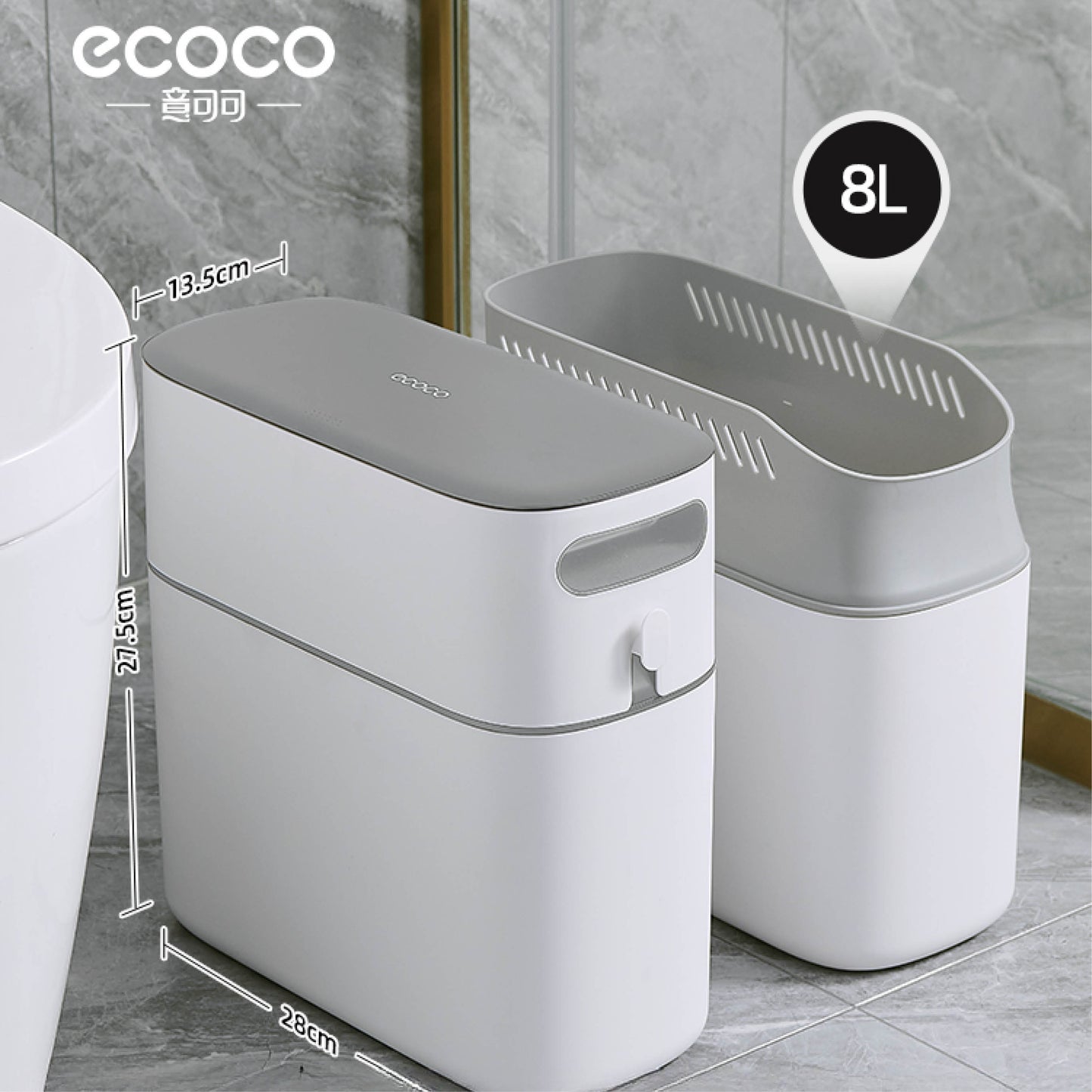 Úzký odpadkový koš - malý